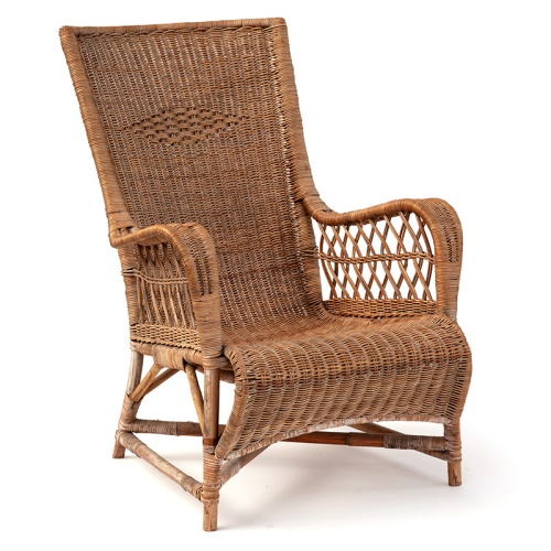 Antique sun bleached Dryad of Leicester lounge chair (c.1920)