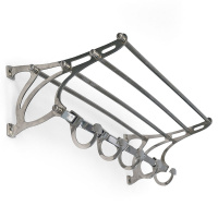 Deco Style French Nickel Plated Coat and Hat Rack (c.1930)