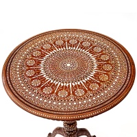 Fabulous and Rare Antique Ebony Inlaid Sheesham Wood Hoshiarpur Table