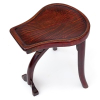 Rare Beautifully Figured Artisans Work Stool by Thonet