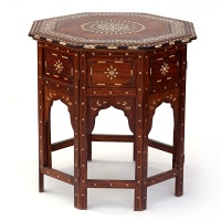 Sheesham Wood Inlaid Hoshiapur Folding Table