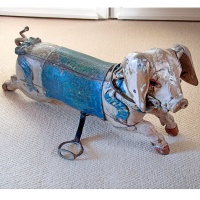 Rare Antique French Bayol Juvenile Fairground Pig