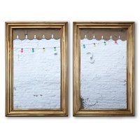 Rare Pair of French Brass Framed Bistro Mirrors