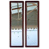 Pair of Rosewood Pier Mirrors with Original Deep Bevelled Plates