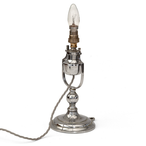 Exceptional Quality Nickel Plated Ship's Adjustable Gimbal Lamp (c.1910)