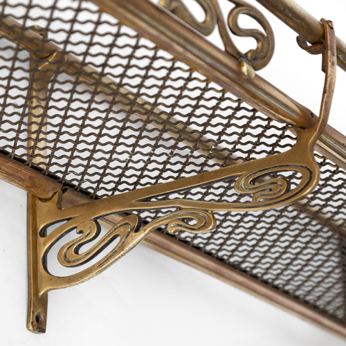 Rare Art Nouveau Style Original Brass Pullman Luggage Rack