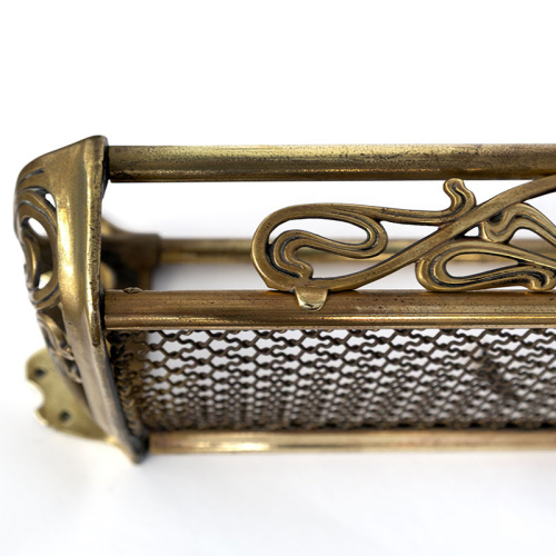 Rare Art Nouveau Style Original Brass Pullman Luggage Rack