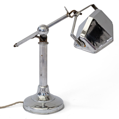 Art Deco Chrome Articulating Pirouette Desk Lamp