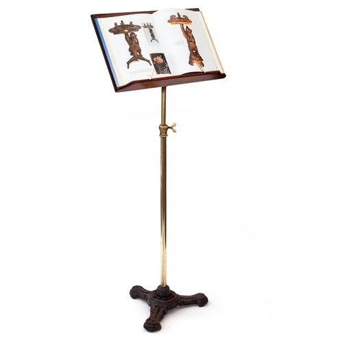 Mahogany and Brass Adjustable Music or Book Stand