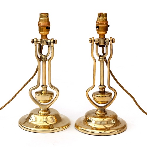 Set of Four Antique Brass Gimbal Lights by William McGeoch & Co
