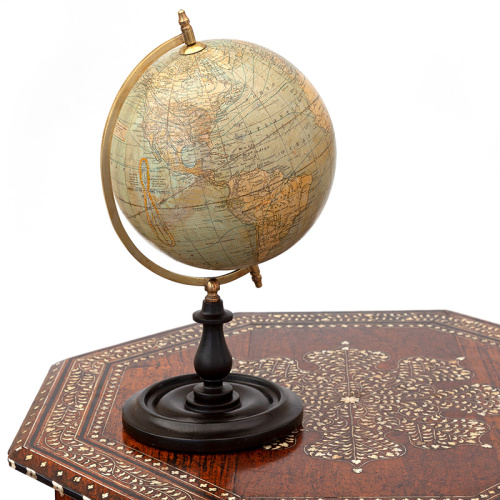 Bacons Excelsior 8" Terrestrial Globe on Ebonised Stand