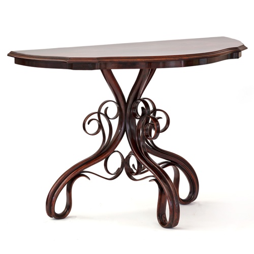 Antique Rosewood Topped Bentwood Console Table by Thonet
