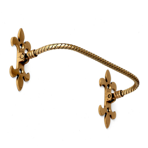 Two Pairs of Brass Barleytwist Gothic Pew End Rails (Towel Rails)