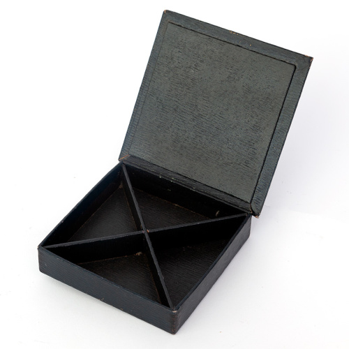 Rare sectioned original leather bound box with gold tooling for collar studs (c.1890)