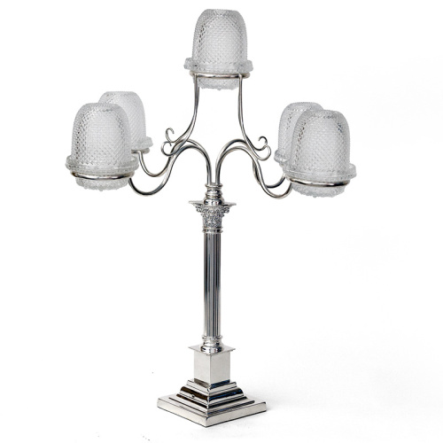 Five Branch Silver Plated Clarke's Cricklite Candelabra (c.1890)