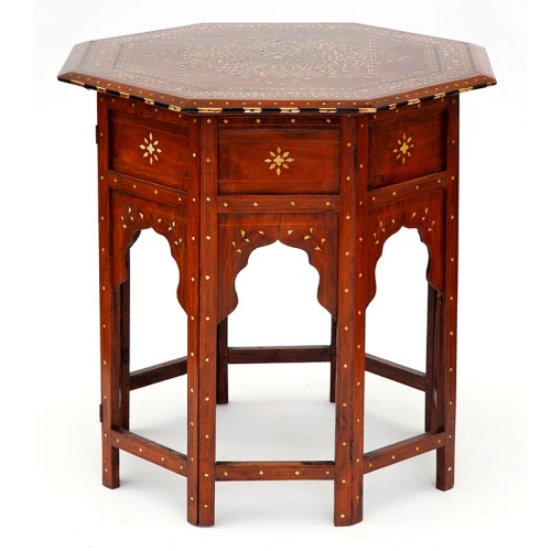 Large Antique Octagonal Anglo Indian Hoshiarpur Table