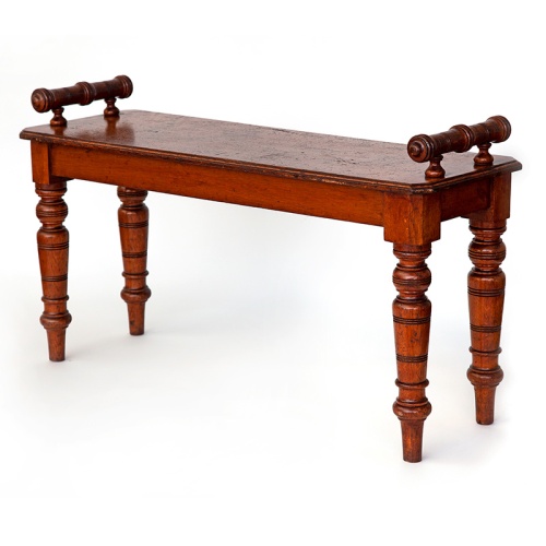 Gutsy Antique Oak Country House Hall Bench